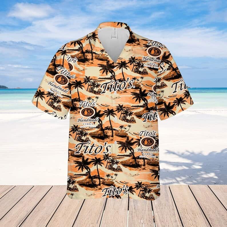 Tito's Vodka Hawaiian Shirt Sea Island Pattern Beach Lovers Gift Tito's Vodka Hawaiian Shirt Sea Island Pattern Beach Lovers Gift
