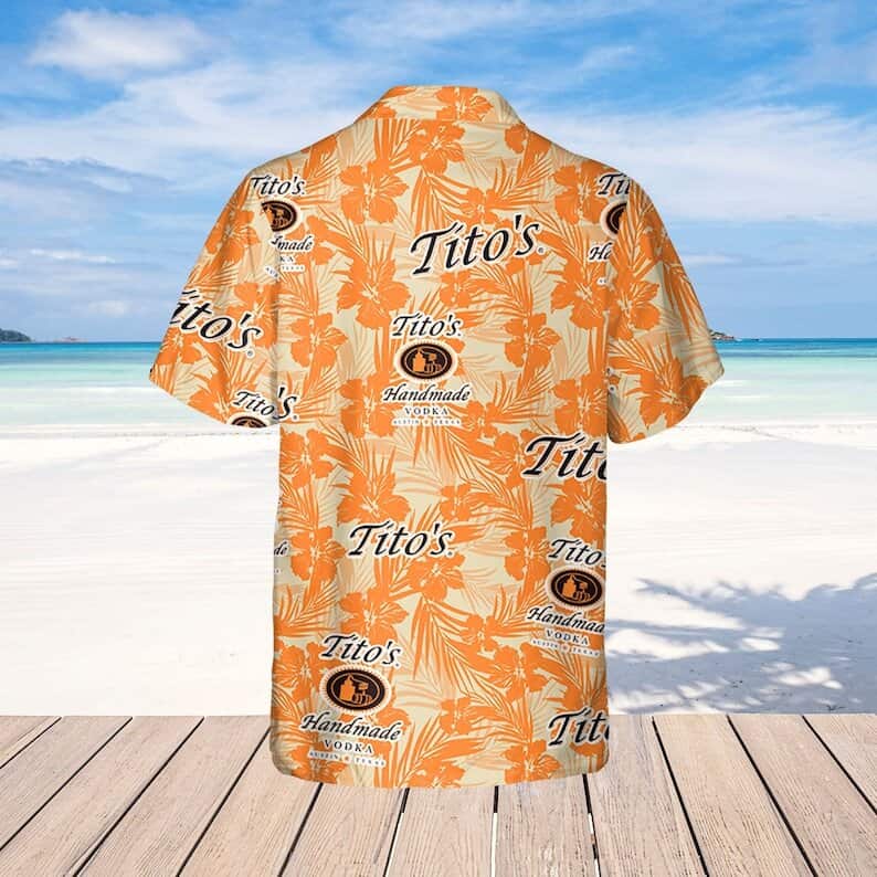 Tito's Vodka Hawaiian Shirt Tropical Flower Pattern Gift For Beach Lovers Tito's Vodka Hawaiian Shirt Tropical Flower Pattern Gift For Beach Lovers