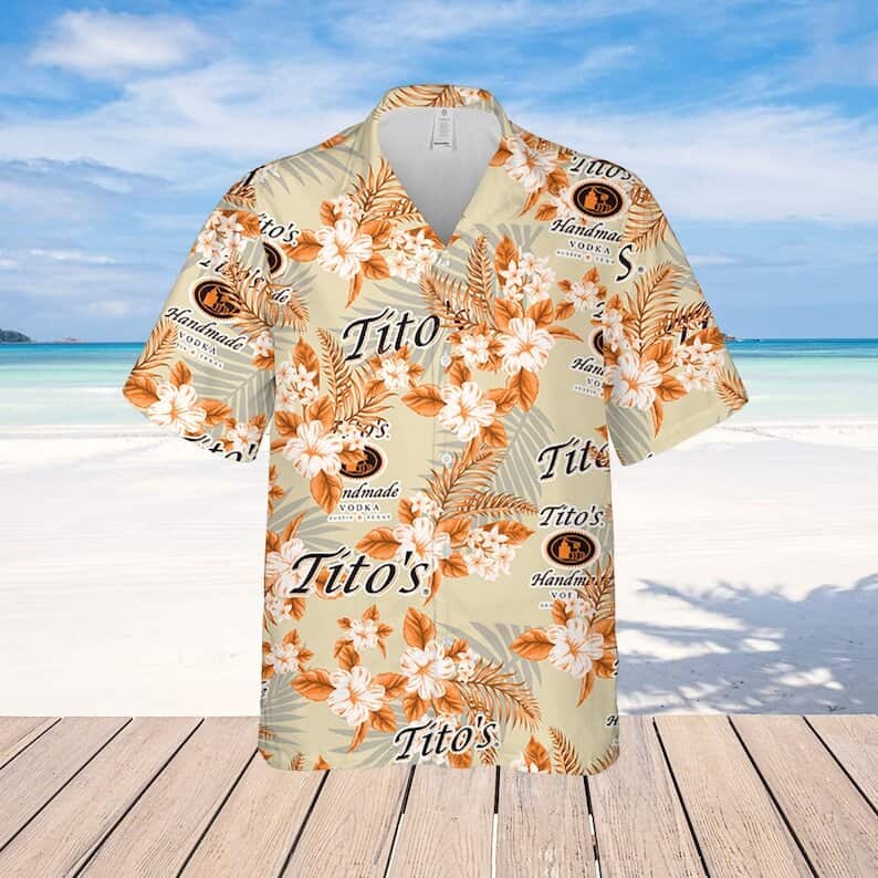 Tito's Hawaiian Shirt Tropical Flower Pattern Beach Lovers Gift Tito's Hawaiian Shirt Tropical Flower Pattern Beach Lovers Gift