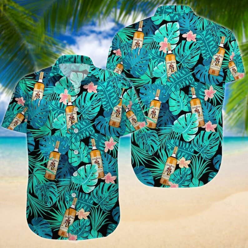Captain Morgan Hawaiian Shirt Tropical Palm Leaves Beach Lovers Gift Captain Morgan Hawaiian Shirt Tropical Palm Leaves Beach Lovers Gift