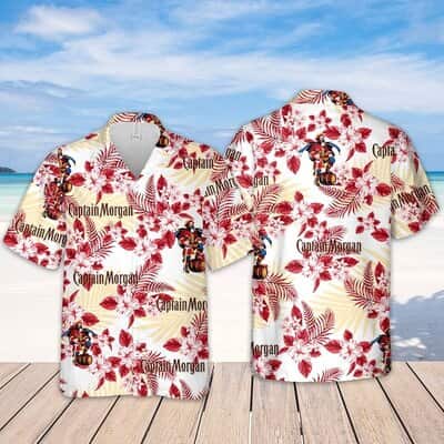 Captain Morgan Hawaiian Shirt Hibiscus Flower Pattern Beach Gift For Friend Captain Morgan Hawaiian Shirt Hibiscus Flower Pattern Beach Gift For Friend