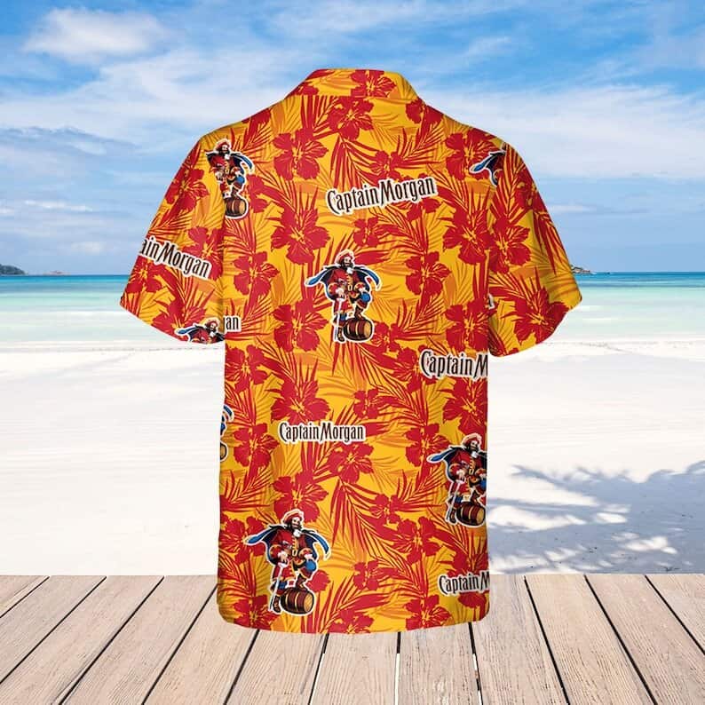 Captain Morgan Hawaiian Shirt Tropical Flower Pattern Gift For Him Captain Morgan Hawaiian Shirt Tropical Flower Pattern Gift For Him