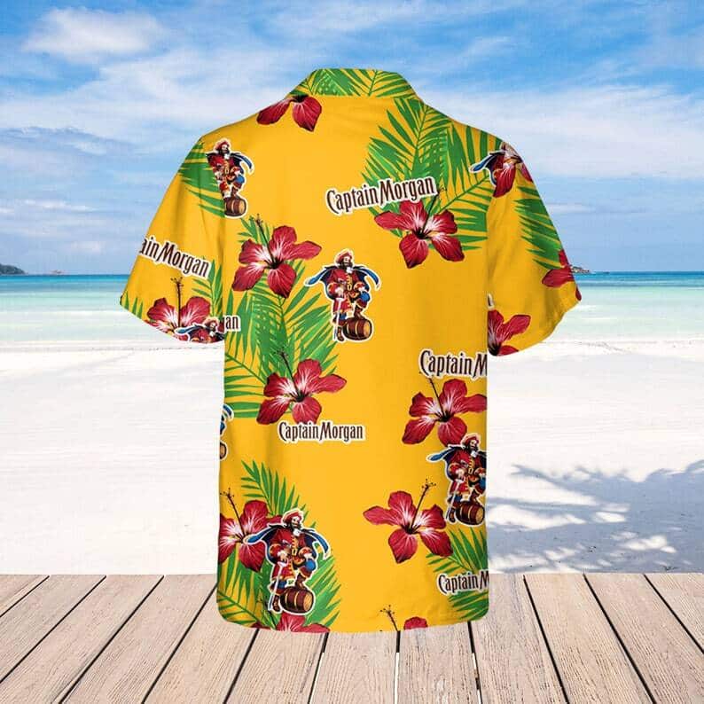 Captain Morgan Hawaiian Shirt Hibiscus Flower Palm Leaves Beach Lovers Gift Captain Morgan Hawaiian Shirt Hibiscus Flower Palm Leaves Beach Lovers Gift