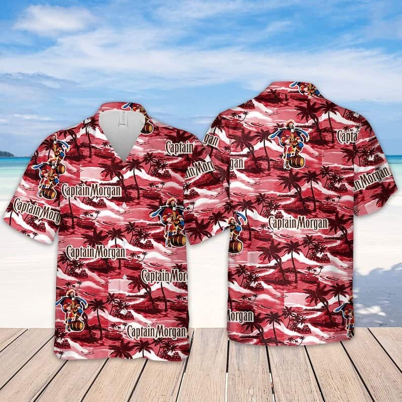 Captain Morgan Hawaiian Shirt Island Pattern Practical Beach Gift Captain Morgan Hawaiian Shirt Island Pattern Practical Beach Gift