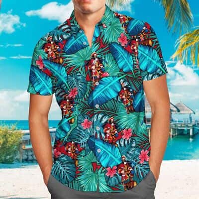 Captain Morgan Hawaiian Shirt Tropical Leaves Pattern Gift For Him And Her