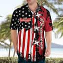 Budweiser Hawaiian Shirt US Flag Father's Day Beer Gift