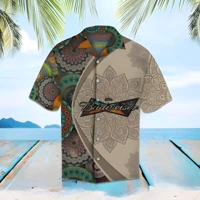 Budweiser Beer Hawaiian Shirt Mandala Pattern Beach Lovers Gift Budweiser Beer Hawaiian Shirt Mandala Pattern Beach Lovers Gift