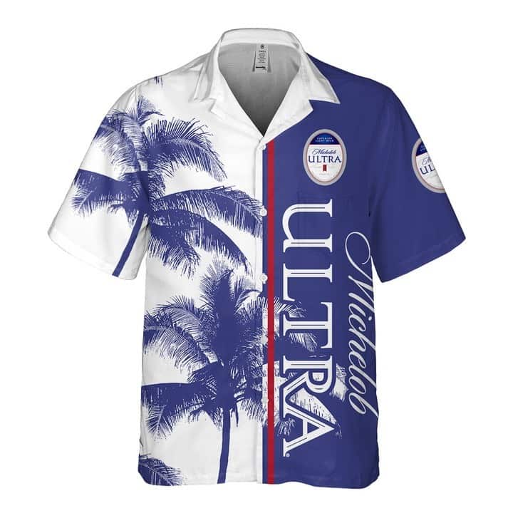 Michelob Ultra Hawaiian Shirt Palm Tree Beach Lovers Gift Michelob Ultra Hawaiian Shirt Palm Tree Beach Lovers Gift