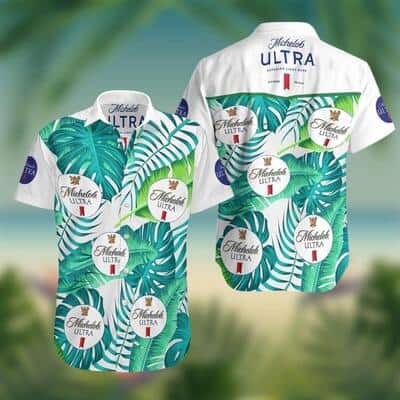 Michelob Ultra Beer Hawaiian Shirt Tropical Palm Leaves Michelob Ultra Beer Hawaiian Shirt Tropical Palm Leaves