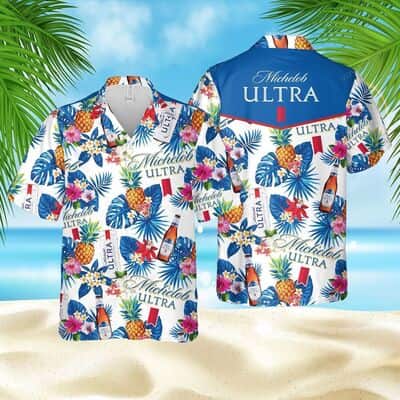 Michelob Ultra Beer Hawaiian Shirt Tropical Pattern Beach Vacation Gift Michelob Ultra Beer Hawaiian Shirt Tropical Pattern Beach Vacation Gift
