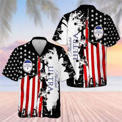 Michelob Ultra Beer Hawaiian Shirt American Flag Independence Day 4th Of July Michelob Ultra Beer Hawaiian Shirt American Flag Independence Day 4th Of July