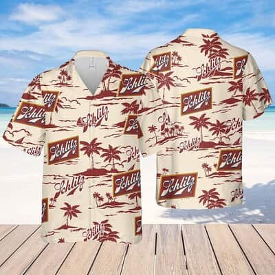 Schlitz Beer Beach Pattern Hawaiian Shirt Schlitz Beer Beach Pattern Hawaiian Shirt