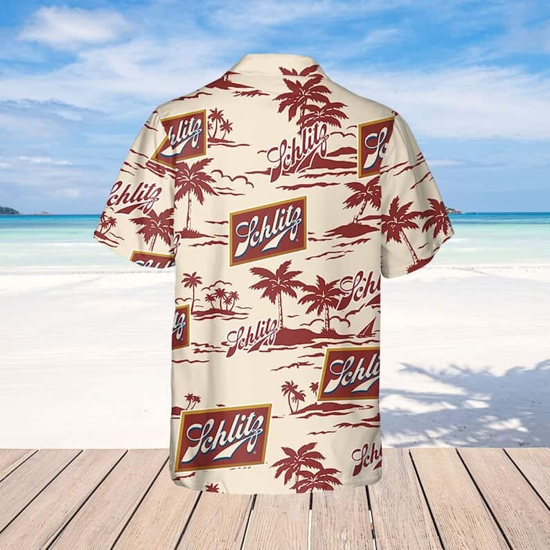 Schlitz Beer Beach Pattern Hawaiian Shirt
