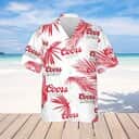 Coors Light Hawaiian Shirt Palm Leaves Pattern Gift For Beach Trip Coors Light Hawaiian Shirt Palm Leaves Pattern Gift For Beach Trip
