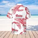 Coors Light Hawaiian Shirt Palm Leaves Pattern Gift For Beach Trip Coors Light Hawaiian Shirt Palm Leaves Pattern Gift For Beach Trip