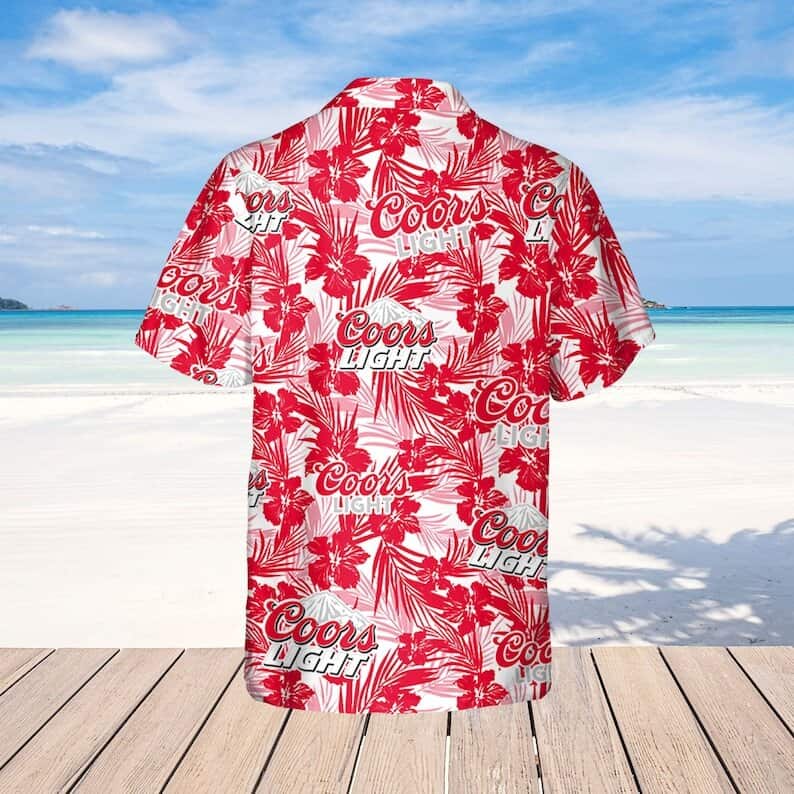 Coors Light Beer Hawaiian Shirt Tropical Flower Pattern Gift For Beach Vacation Coors Light Beer Hawaiian Shirt Tropical Flower Pattern Gift For Beach Vacation