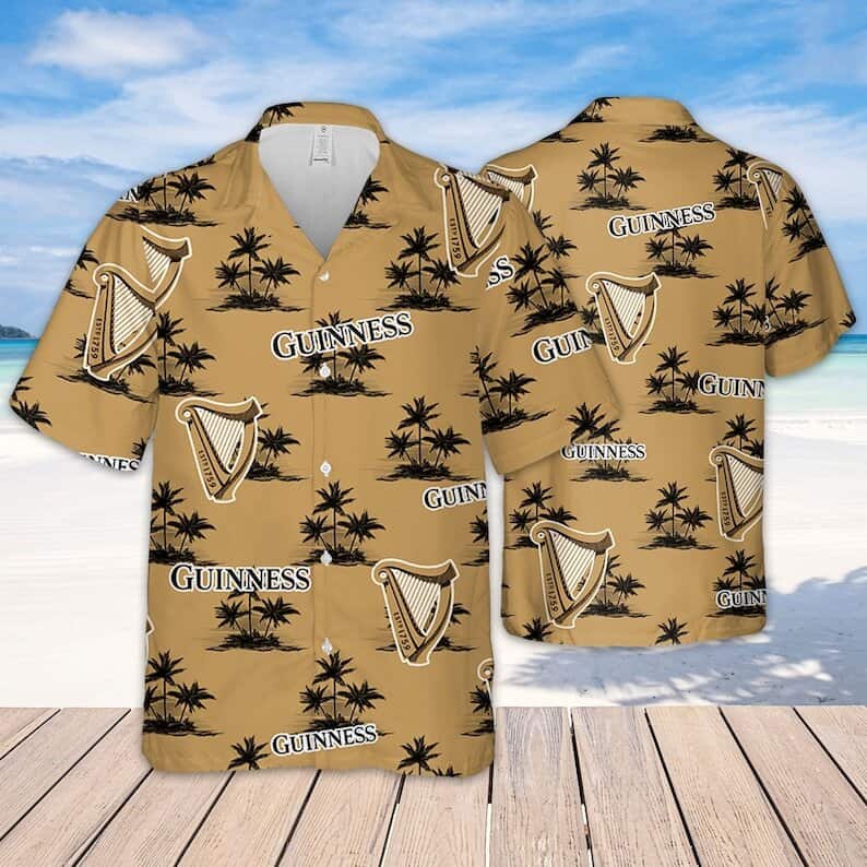 Guinness Hawaiian Shirt Coconut Island Pattern Beer Lovers Gift Guinness Hawaiian Shirt Coconut Island Pattern Beer Lovers Gift
