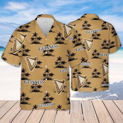 Guinness Hawaiian Shirt Coconut Island Pattern Beer Lovers Gift Guinness Hawaiian Shirt Coconut Island Pattern Beer Lovers Gift