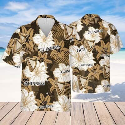 Guinness Beer Hawaiian Shirt Tropical Pattern Practical Beach Gift Guinness Beer Hawaiian Shirt Tropical Pattern Practical Beach Gift