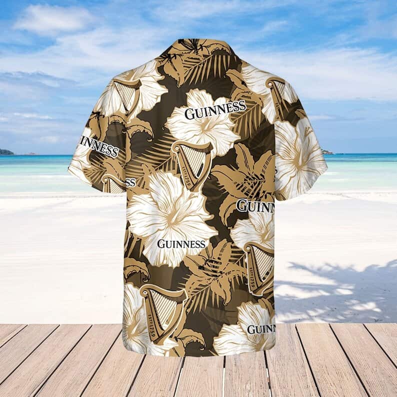 Guinness Beer Hawaiian Shirt Tropical Pattern Practical Beach Gift Guinness Beer Hawaiian Shirt Tropical Pattern Practical Beach Gift