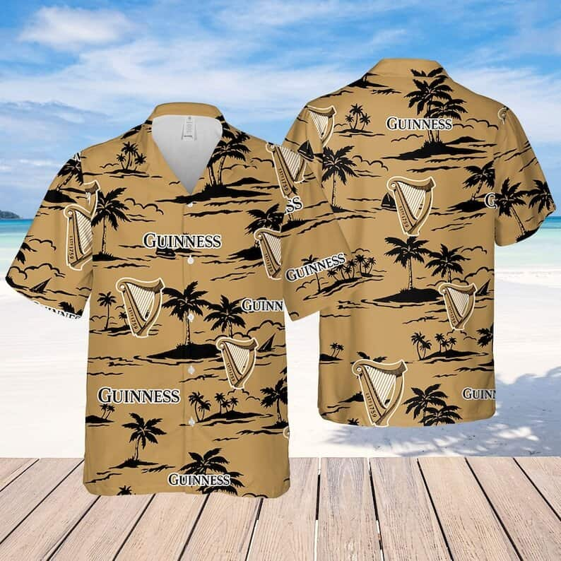 Summer Vibes Guinness Beer Hawaiian Shirt Beach Pattern