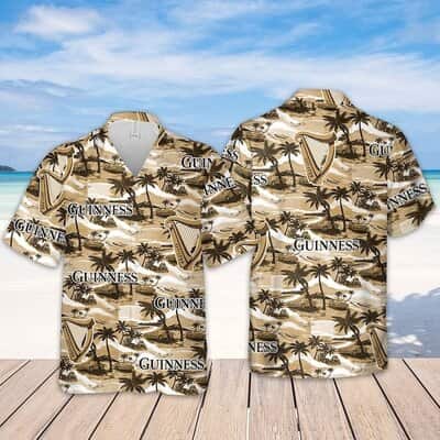 Guinness Hawaiian Shirt Sea Island Pattern Beer Gift For Beach Lovers Guinness Hawaiian Shirt Sea Island Pattern Beer Gift For Beach Lovers