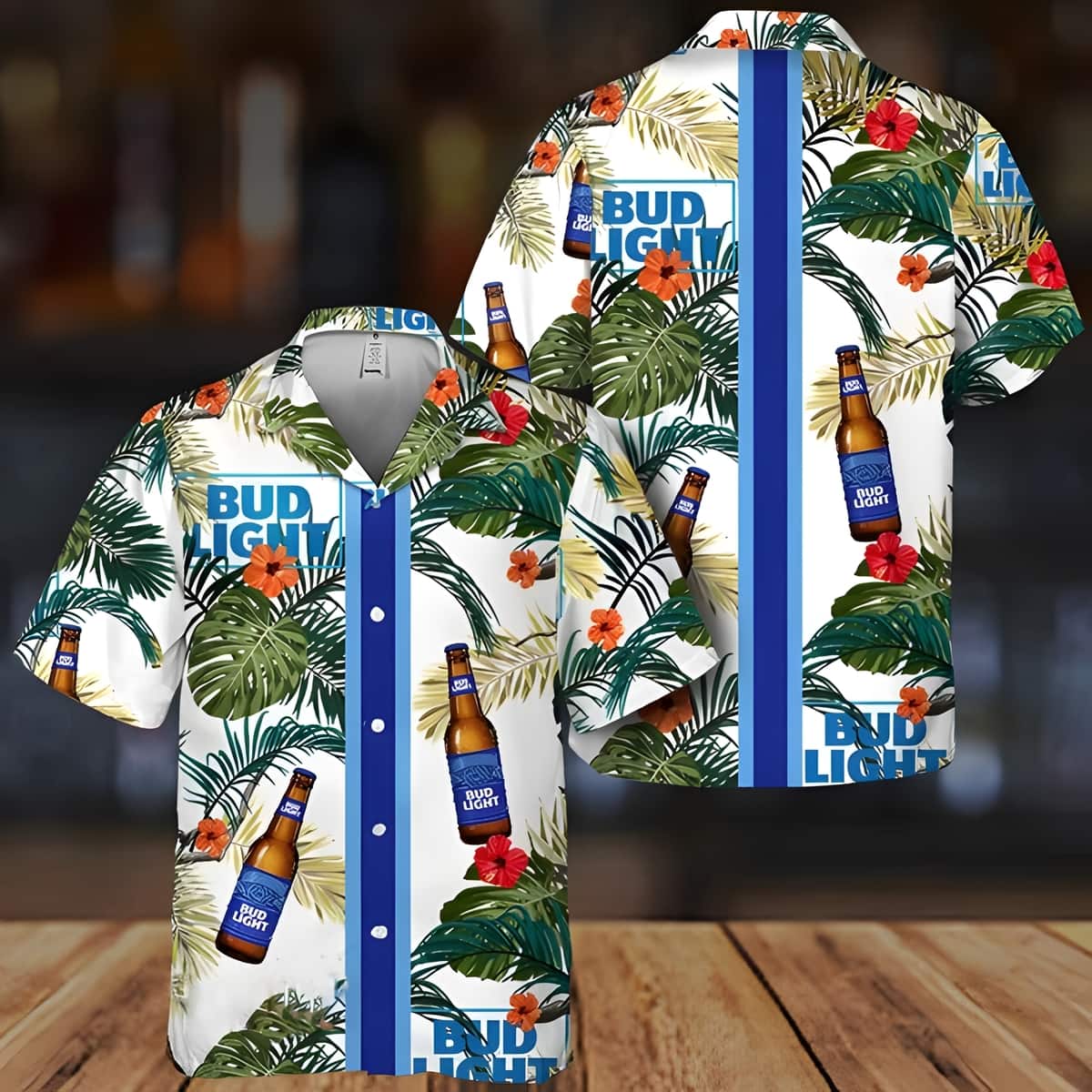 Bud Light Beer Hawaiian Shirt Tropical Summer Flower Beach Lovers Gift Bud Light Beer Hawaiian Shirt Tropical Summer Flower Beach Lovers Gift