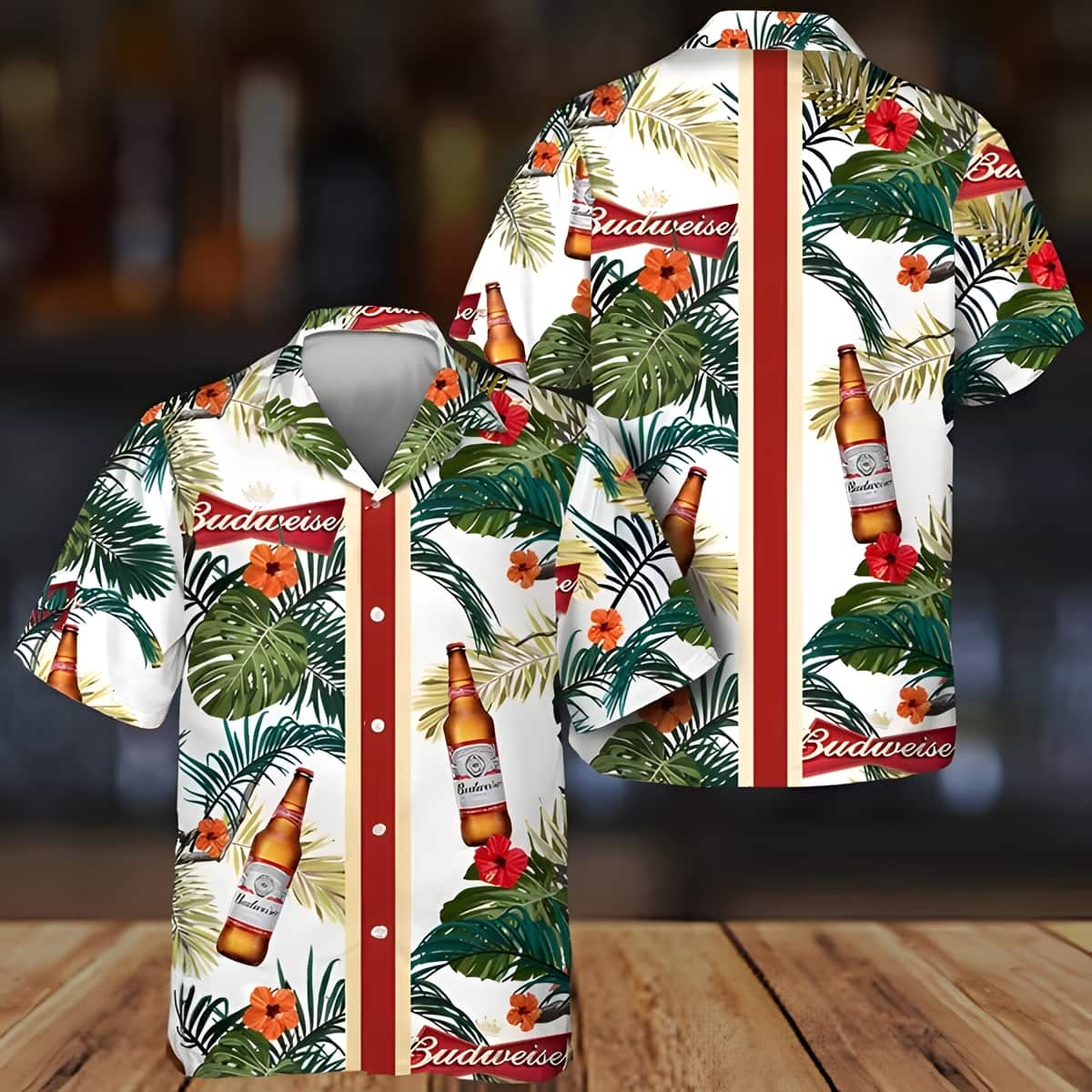 Budweiser Hawaiian Shirt Tropical Summer Flowers Beer Gift For Beach Lovers Budweiser Hawaiian Shirt Tropical Summer Flowers Beer Gift For Beach Lovers