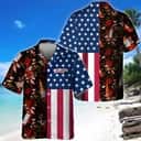 Budweiser Beer Hawaiian Shirt Tropical Flower US Flag Beach Gift For Friend Budweiser Beer Hawaiian Shirt Tropical Flower US Flag Beach Gift For Friend