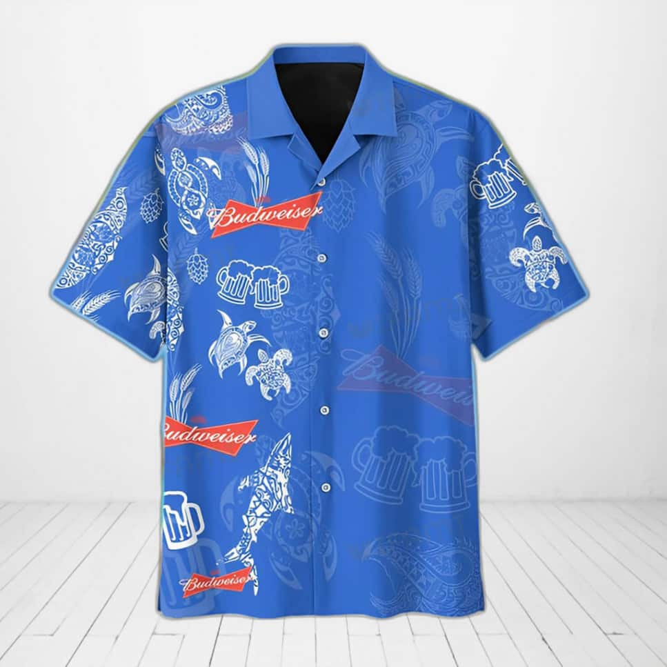 Sea Animals Budweiser Beer Hawaiian Shirt