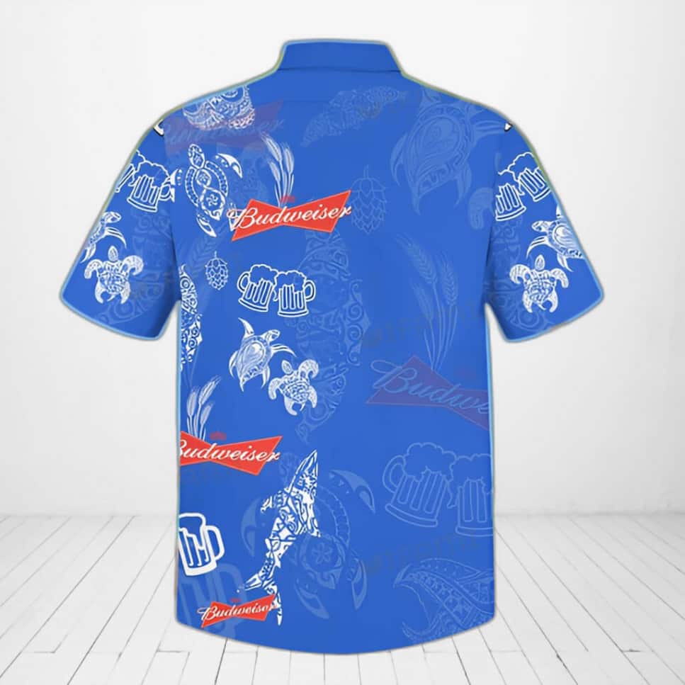 Sea Animals Budweiser Beer Hawaiian Shirt Sea Animals Budweiser Beer Hawaiian Shirt
