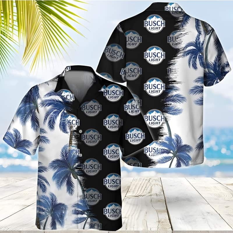 Busch Light Hawaiian Shirt Palm Trees Beach Gift For Friend Busch Light Hawaiian Shirt Palm Trees Beach Gift For Friend
