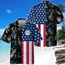 US Flag Busch Light Beer Hawaiian Shirt