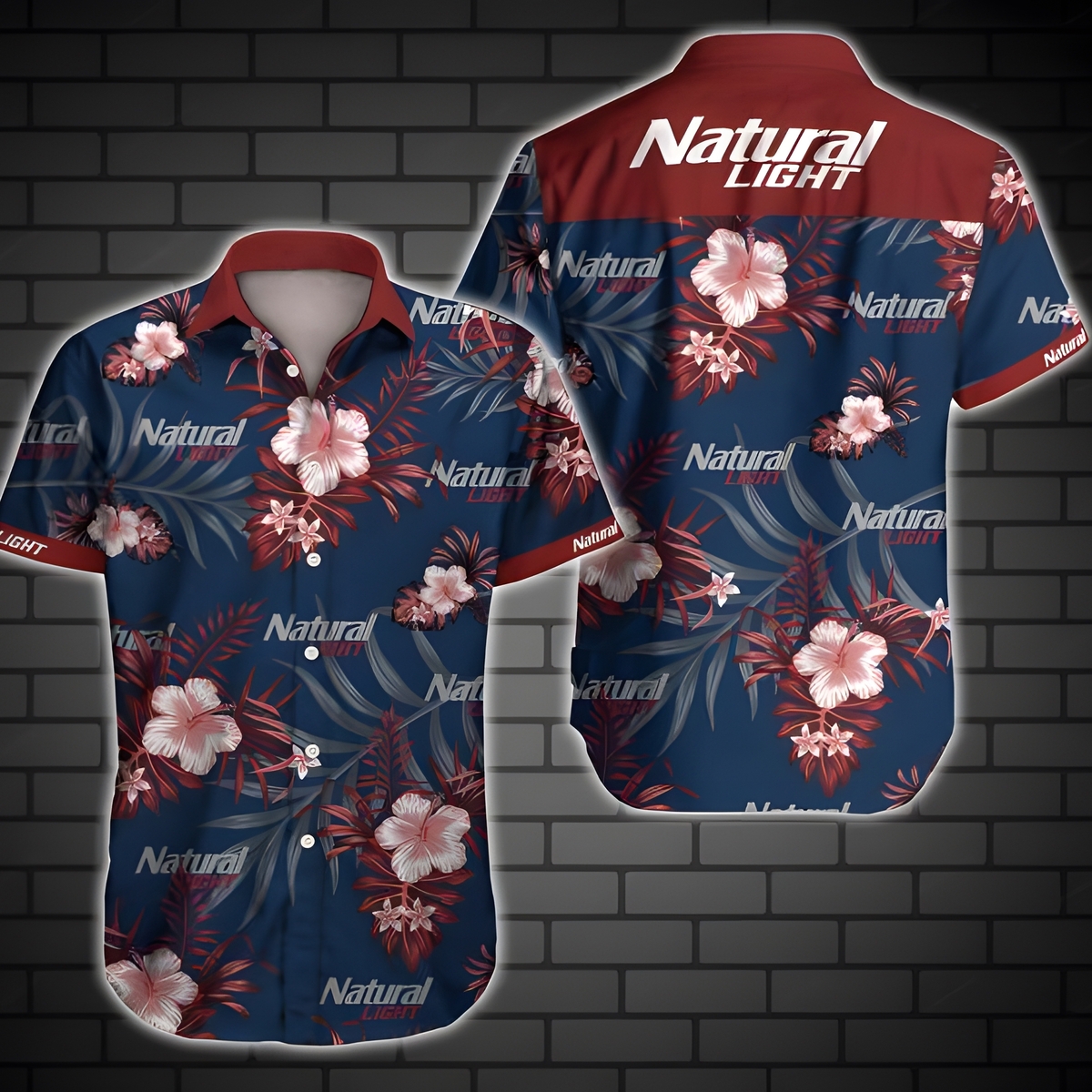 Natural Light Hawaiian Shirt Beach Gift For Friend