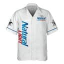 White Natural Light Beer Hawaiian Shirt White Natural Light Beer Hawaiian Shirt