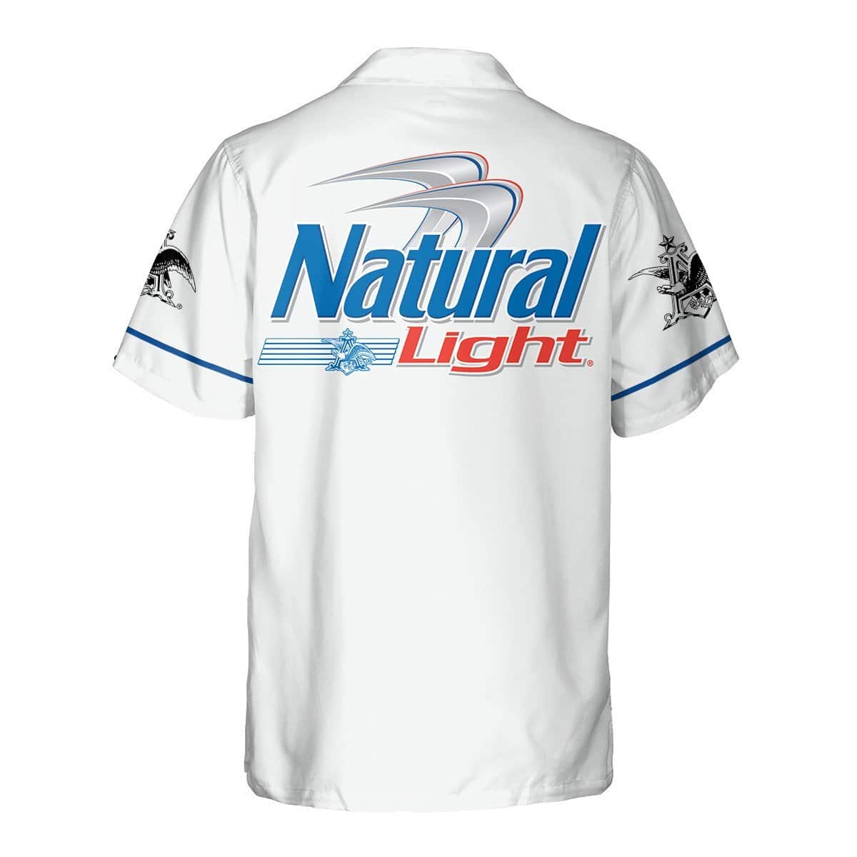 White Natural Light Beer Hawaiian Shirt White Natural Light Beer Hawaiian Shirt