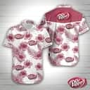 Dr Pepper Beer Hawaiian Shirt Hibiscus Flower Pattern All Over Print