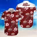 Dr Pepper Hawaiian Shirt Hibiscus Flower Pattern Summer Beach Gift