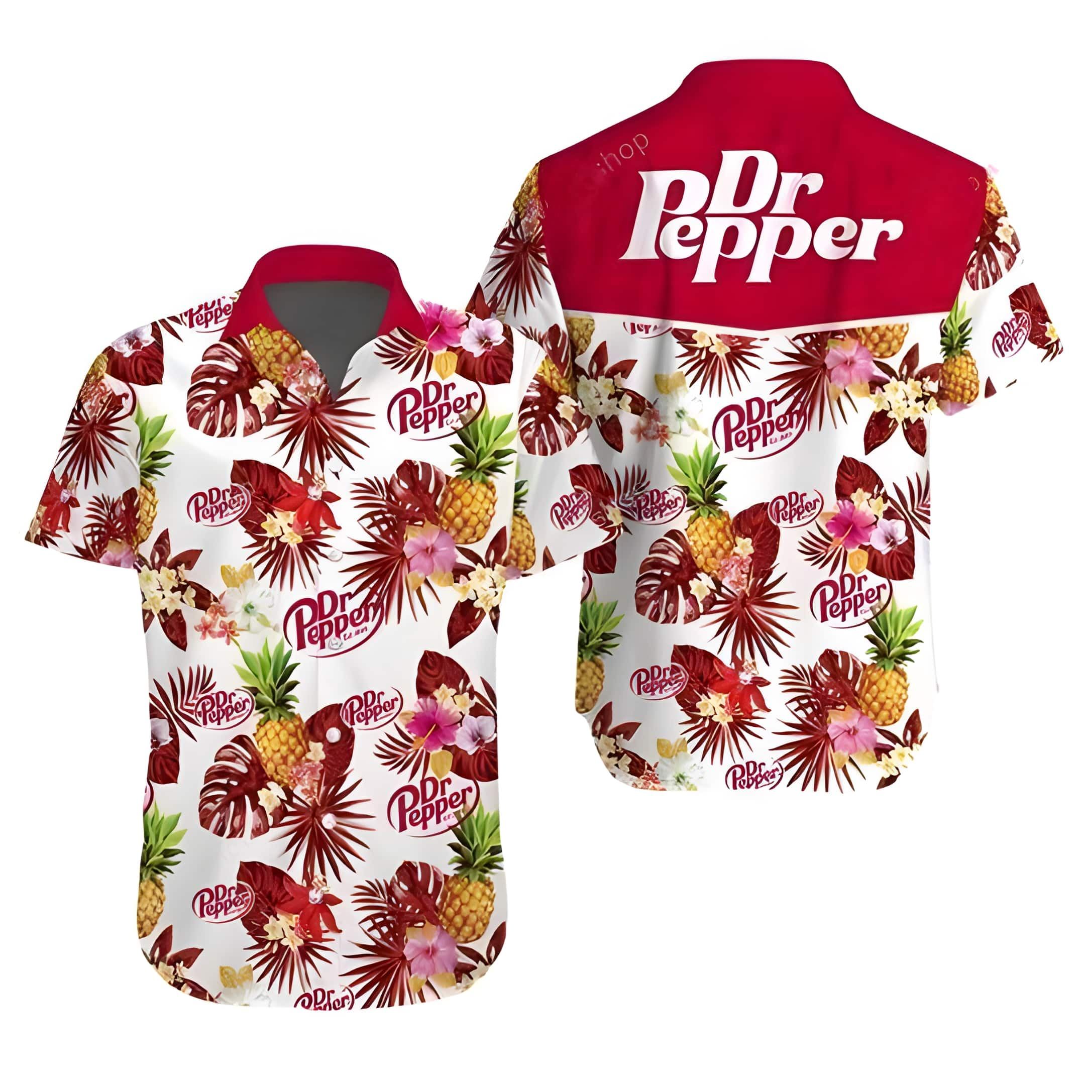 Dr Pepper Hawaiian Shirt Tropical Pattern Best Beach Gift