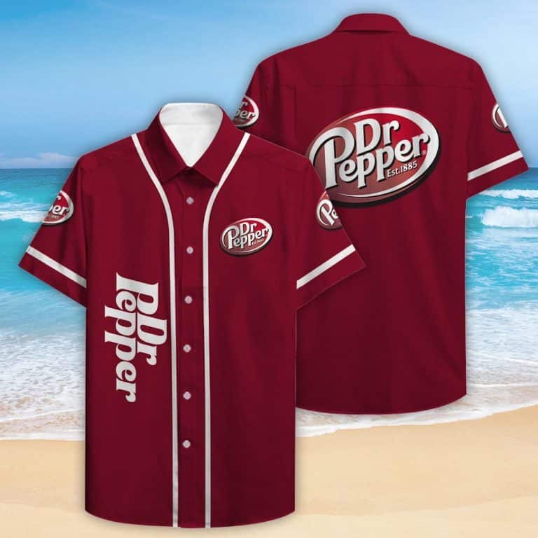 Red Dr Pepper Beer Hawaiian Shirt Red Dr Pepper Beer Hawaiian Shirt