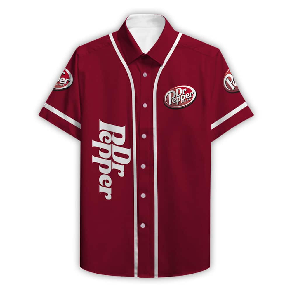 Red Dr Pepper Beer Hawaiian Shirt Red Dr Pepper Beer Hawaiian Shirt