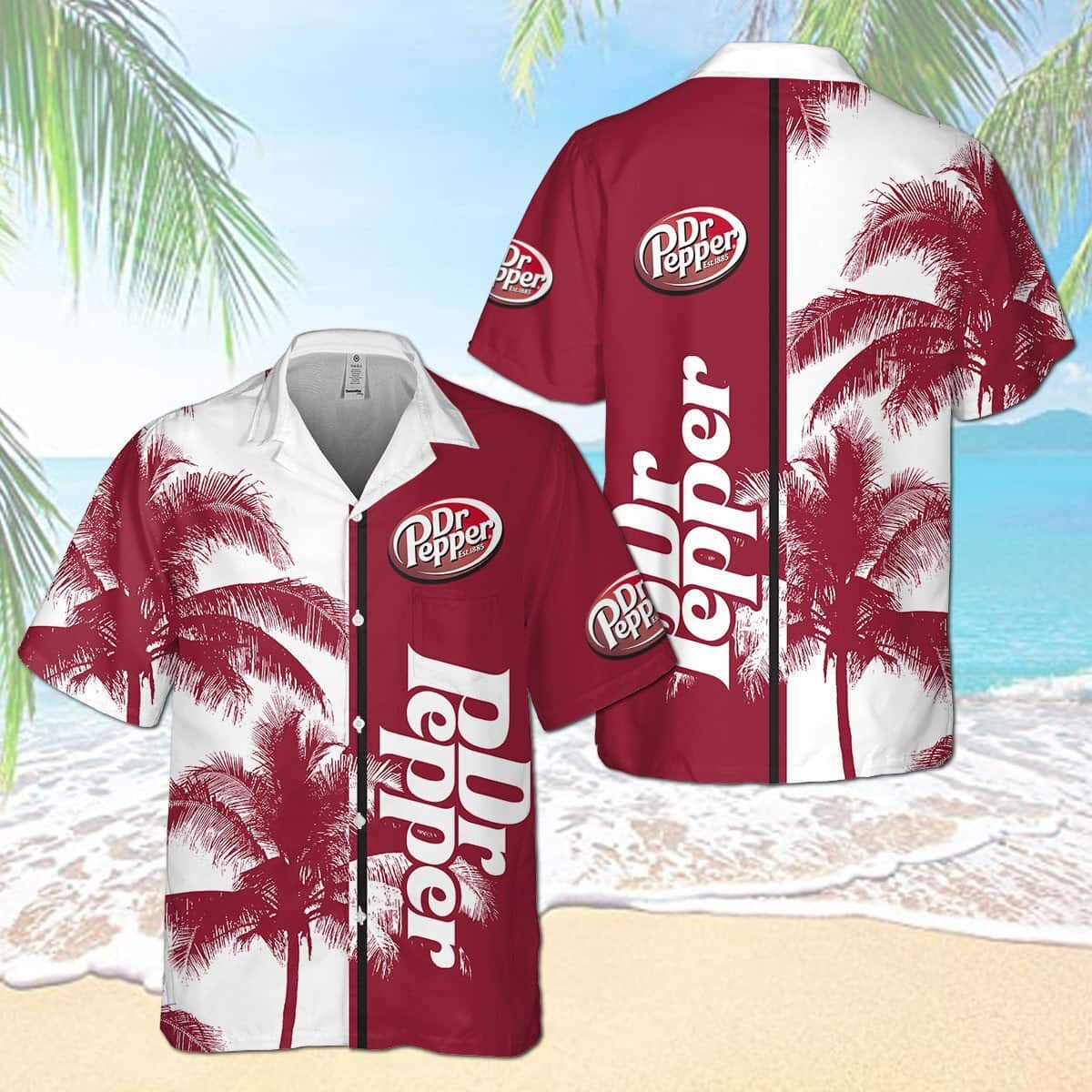 Summer Vibes Dr Pepper Hawaiian Shirt Beer Gift For Beach Lovers