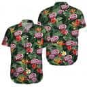 Dr Pepper Hawaiian Shirt Paradise Hibiscus Flowers And Green Leaves