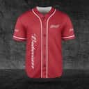 Budweiser Red Baseball Jersey Beer Lovers Gift