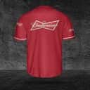 Budweiser Red Baseball Jersey Beer Lovers Gift Budweiser Red Baseball Jersey Beer Lovers Gift