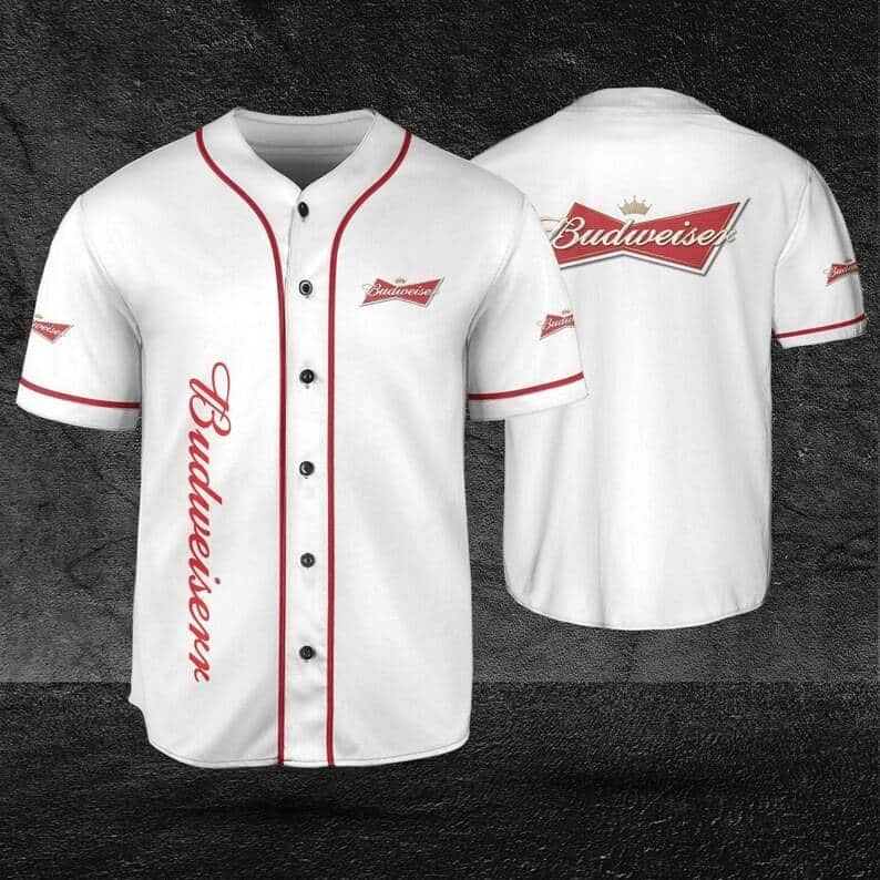 Budweiser Baseball Jersey Beer Gift For Baseball Coach