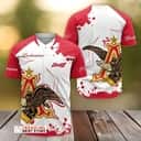 Budweiser Beer Baseball Jersey Anheuser-Busch Eagle Logo Budweiser Beer Baseball Jersey Anheuser-Busch Eagle Logo