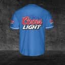Coors Light Blue Baseball Jersey Father's Day Beer Gift