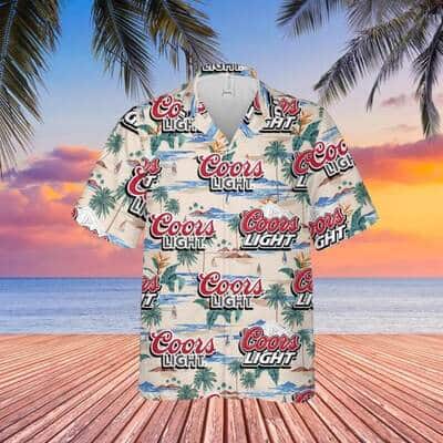Coors Light Hawaiian Shirt Island Pattern Gift For Beach Trip Coors Light Hawaiian Shirt Island Pattern Gift For Beach Trip