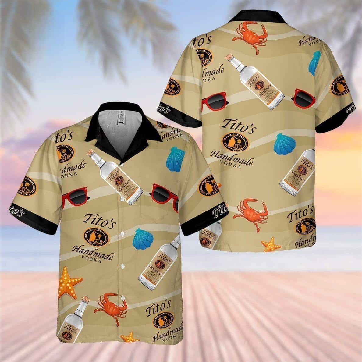 Tito’s Handmade Vodka Hawaiian Shirt Sea Pattern Summer Gift For Friend Tito’s Handmade Vodka Hawaiian Shirt Sea Pattern Summer Gift For Friend